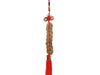 coin ornament with red tassel containing eight coins