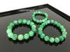 Three stone beaded bracelets in jade green