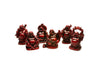 Miniature laughing buddha set of 6-resin 