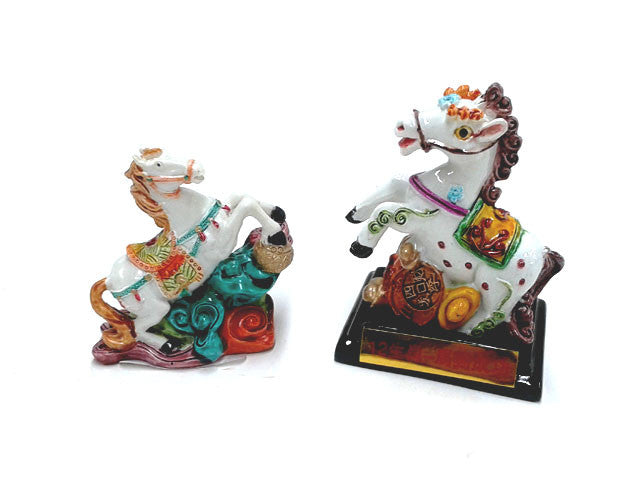 Colorful Design White Horse Statue