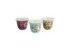 Classic Design - Hand Painted Mini Teacup Collection: Red, Turquoise/Green, and Yellow