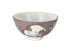 A light purple bowl decorated with a curious zodiac pig